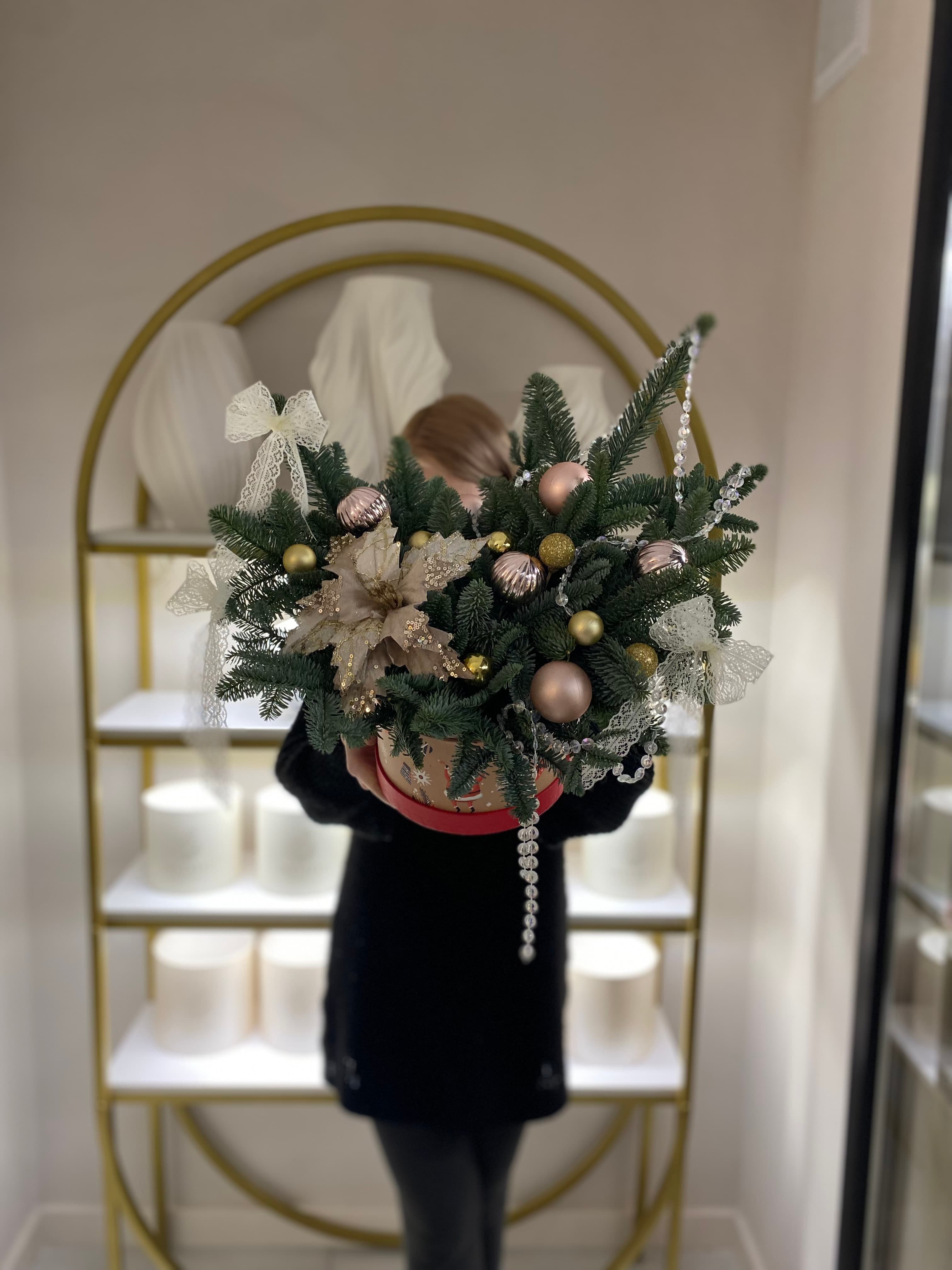 Новогодняя композиция со свечами